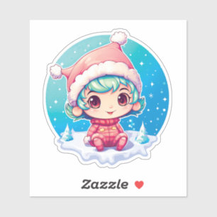Adesivo Magia do Elf Xmas da Menina