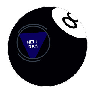 Adesivo Magic 8 Ball Am I Stupid? Ironic Bowling Ball