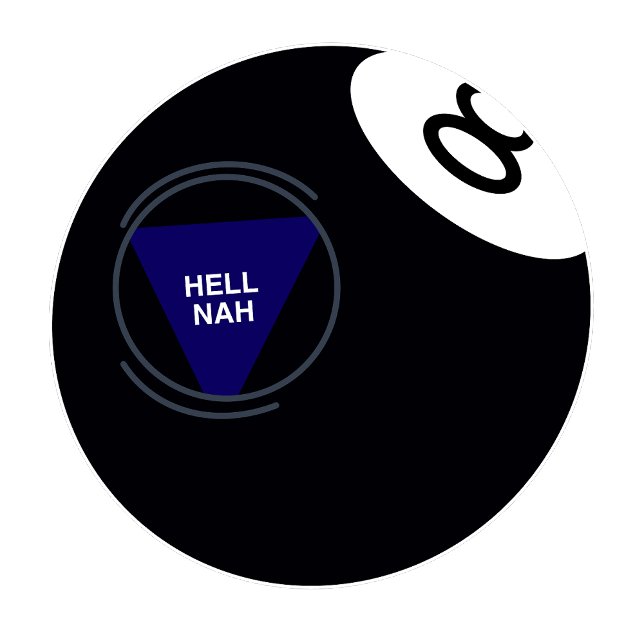 Adesivo Magic 8 Ball Am I Stupid? Ironic Bowling Ball (Criador carregado)