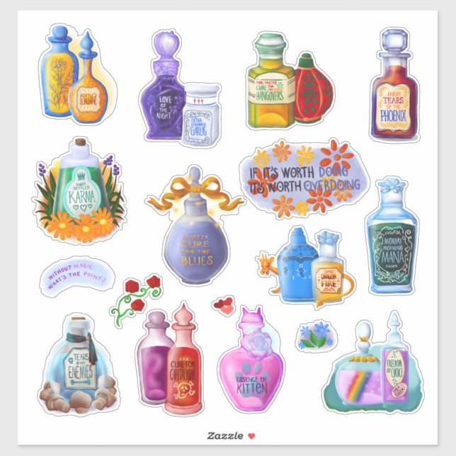 Adesivo Magic Potions | Sticker Sheet (Folha)