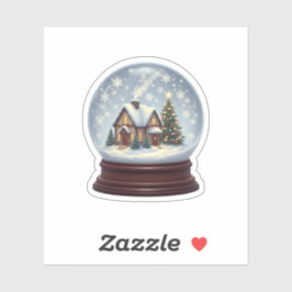 Adesivo Magical Snow Globe Christmas House & Tree