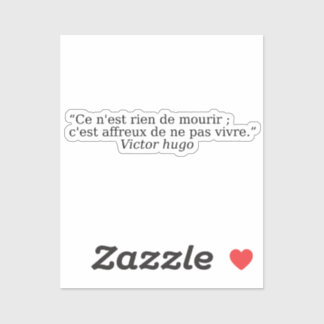 Adesivo Magnifique citations de Victor Hugo