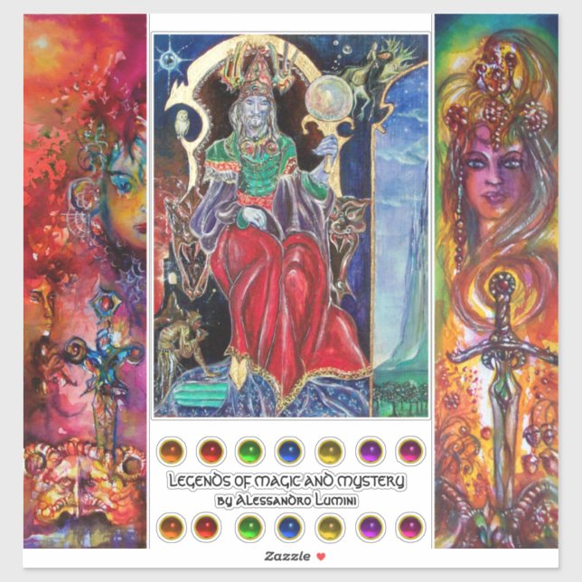 Adesivo Mago King, espadas épicas, Excalibur, Durendal, (Folha)