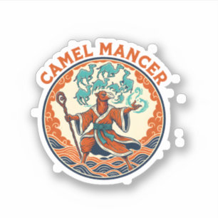 Adesivo Mago Manipulador de Camelos Deserto Fantasia Arte