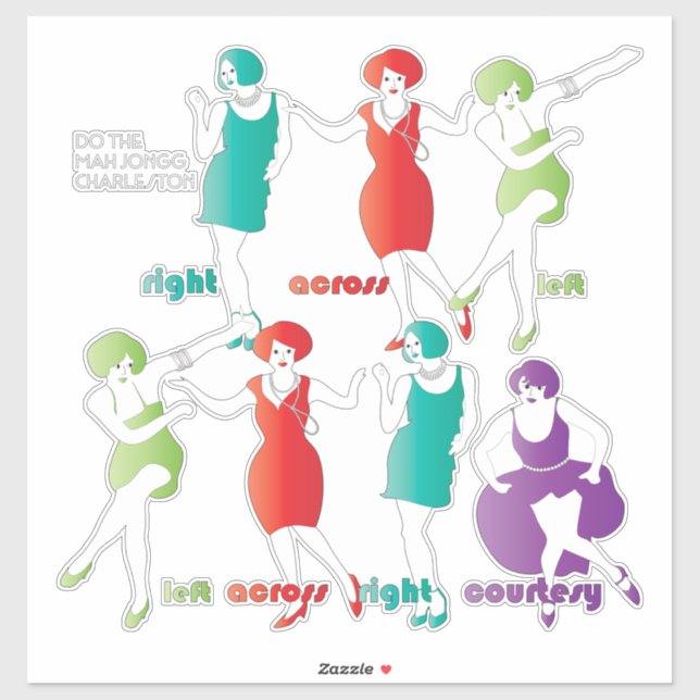 Adesivo Mah Jongg Charleston Vinyl Sticker (Folha)