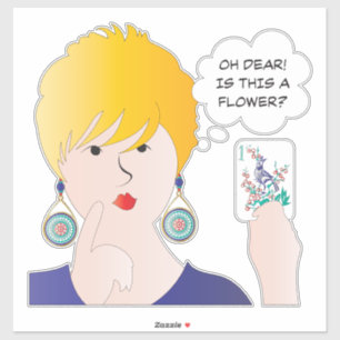 Adesivo Mah Jongg Flower Vinyl Sticker