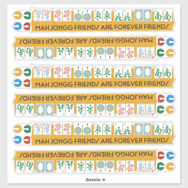 Adesivo Mah Jongg Friends Stickers (Folha)