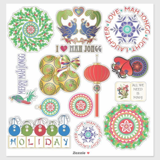 Adesivo Mah Jongg Holidays Vinyl Stickers (Folha)
