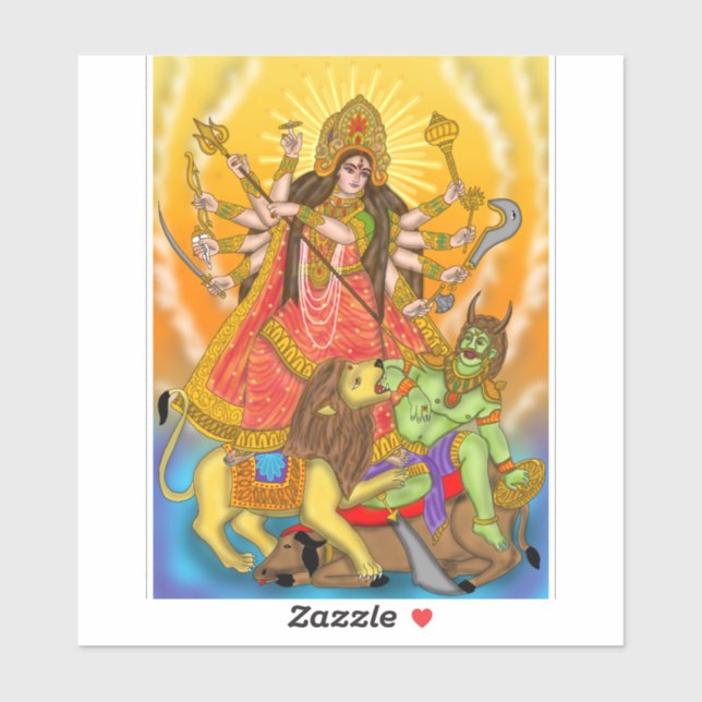Adesivo Mahishasur Mardini Durga Stickers (Folha)