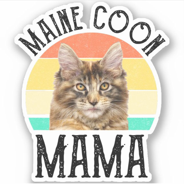 Adesivo Maine Coon Mama (Frente)