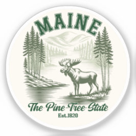 Adesivo Maine Scenic Wilderness – Pine Tree State Vibes