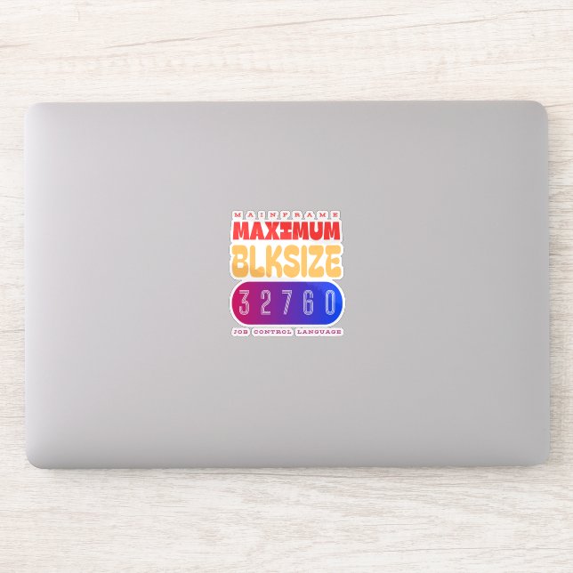 Adesivo Mainframe Job Control Language (JCL) Maximum Block (Computador)