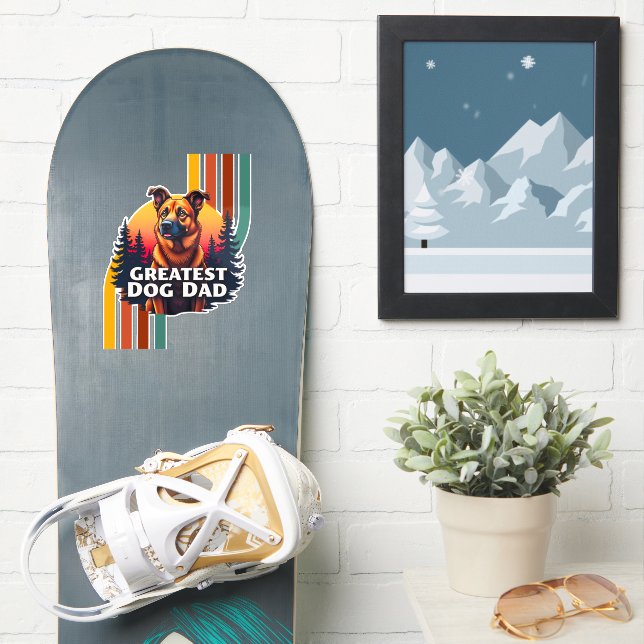 Adesivo Maior Pai de Cachorro (Prancha de snowboard)