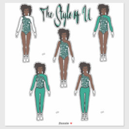 Adesivo Maiorette / Dançarino Palitos de Mudança Rápida (M