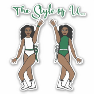 Adesivo Maiorette / Dançarino Stickers Fita Verde
