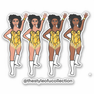 Adesivo Maiorette / Dancer Stickers Amarelo
