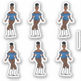 Adesivo Maiorette/ Dancer Stickers Blue Stones