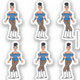 Adesivo Maiorette/ Dancer Stickers Blue Stones B