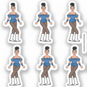 Adesivo Maiorette/ Dancer Stickers Blue Stones B