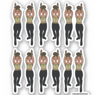 Adesivo Maiorette / Dancer Stickers Mint Black