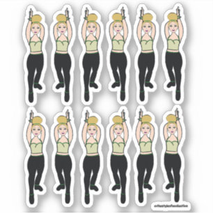 Adesivo Maiorette / Dancer Stickers Mint Black 2