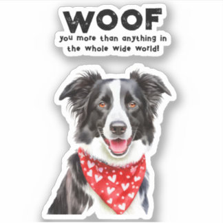 Adesivo Mais do que Border Collie Heart Bandana