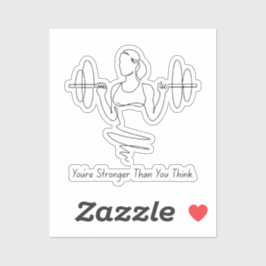 Adesivo Mais Forte Do Que Pensa - Empoderamento De Vinheta