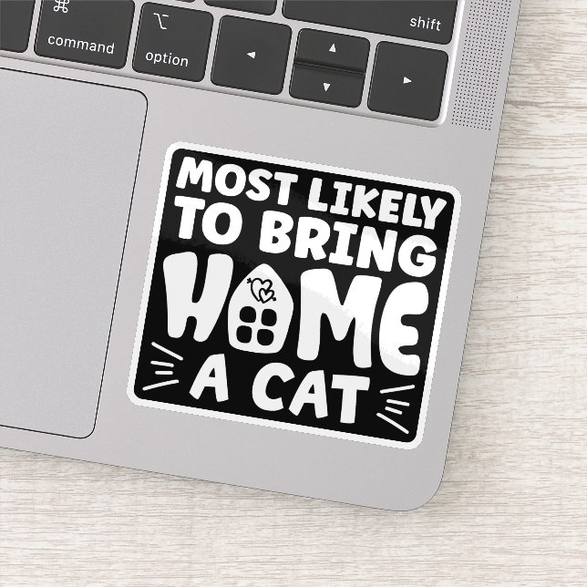 Adesivo Mais Provável Para Trazer Para Casa Um Gato, Uma L (Detalhe)