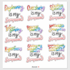 Adesivo Mais superpoderes neurodivergentes