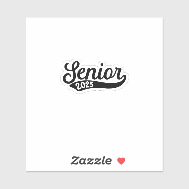 Adesivo Mais velho 2025 Graduação no último dia da escola (Folha)