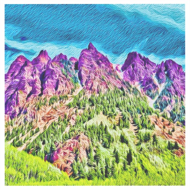 Adesivo Majesidades das Montanhas Roxas Vinil Sticker (Frente)