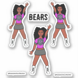 Adesivo Majorette / Dançarina Stickers Rosa Silver Bear A
