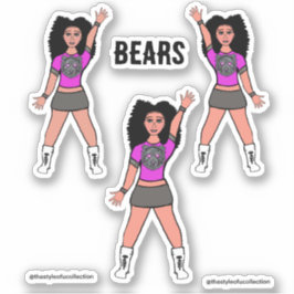 Adesivo Majorette / Dançarina Stickers Rosa Silver Bear B