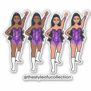 Adesivo Majorette / Dançarina Stickers Roxo