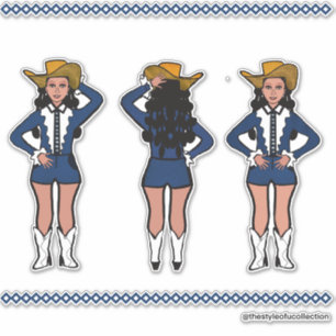 Adesivo Majorette / Dançarino Oeste Denim #2