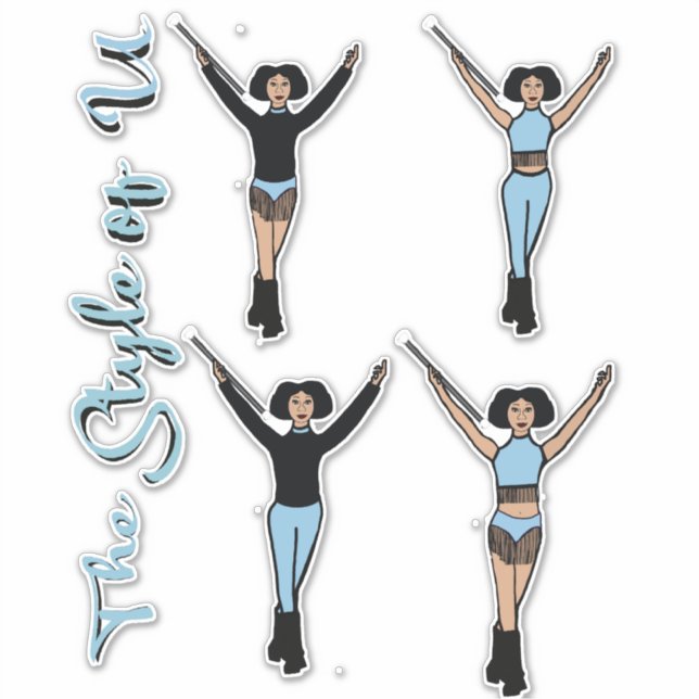 Adesivo Majorette / Dancer Quick Change Stickers Fringe B (Frente)