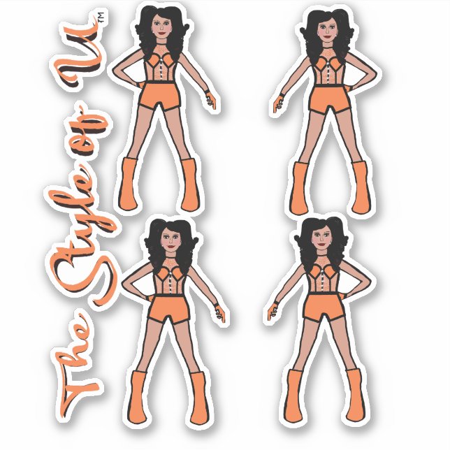 Adesivo Majorette / Dancer Stickers Apricot (Frente)