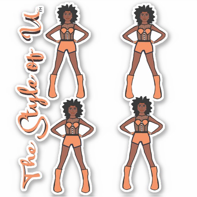 Adesivo Majorette / Dancer Stickers Apricot 2 (Frente)