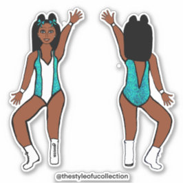 Adesivo Majorette / Dancer Stickers Aqua Spark #1