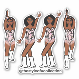 Adesivo Majorette / Dancer Stickers Iridescente Fringe #1