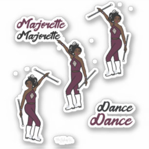 Adesivo Majorette / Dancer Stickers Mahogany