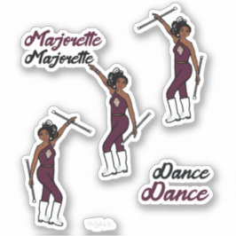 Adesivo Majorette / Dancer Stickers Mahogany 3