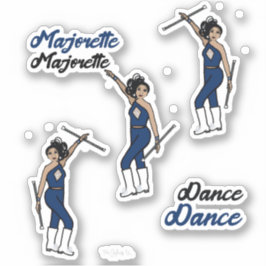 Adesivo Majorette / Dancer Stickers Marinho Diamond 2