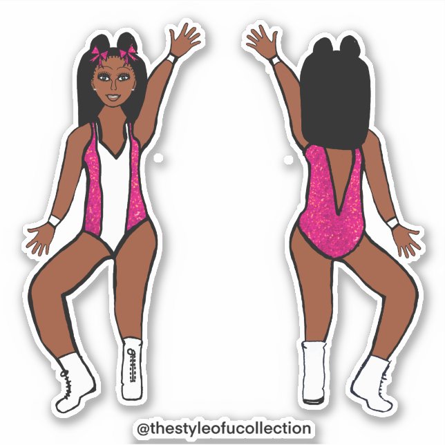 Adesivo Majorette / Dancer Stickers Pink Spark #1 (Frente)