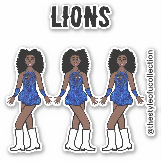 Adesivo Majorette / Dancer Stickers Sapphire Lion A (Frente)