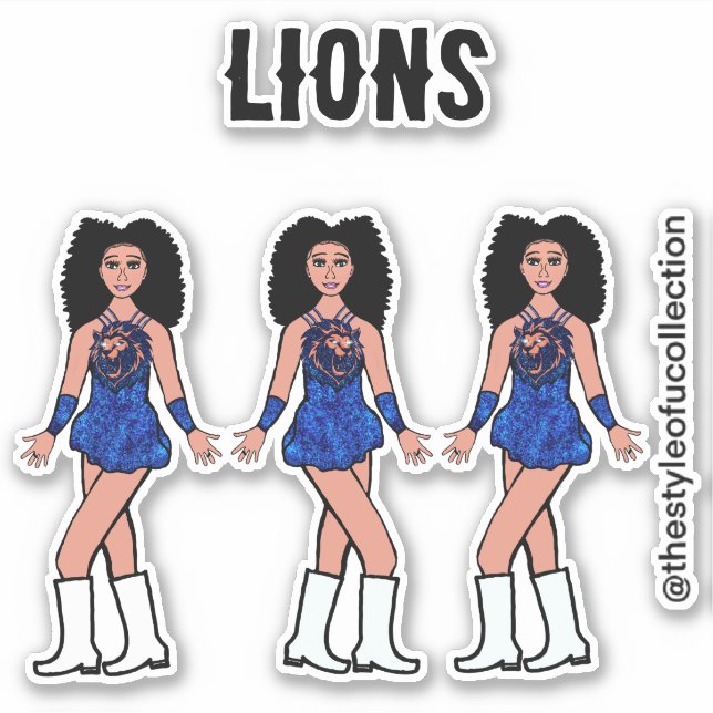 Adesivo Majorette / Dancer Stickers Sapphire Lion B (Frente)