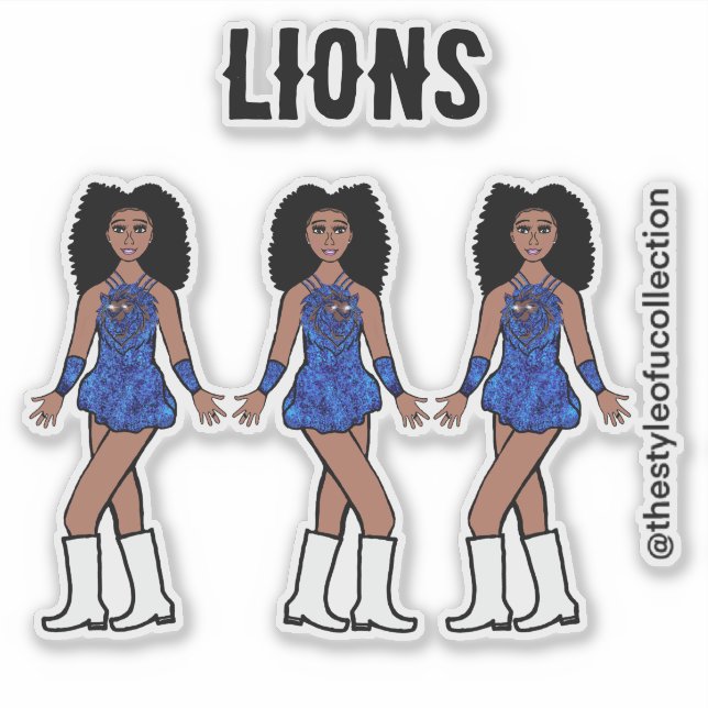 Adesivo Majorette / Dancer Stickers Sapphire Lion C (Frente)