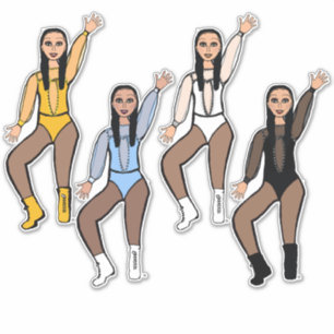 Adesivo Majorette / Dancer Sticker's Satin Sheer YBWB #2