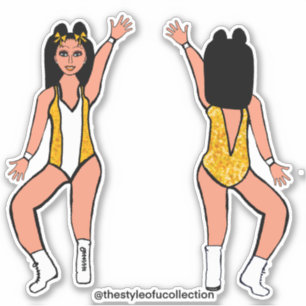Adesivo Majorette / Dancer Stickers Yellow Spark #2