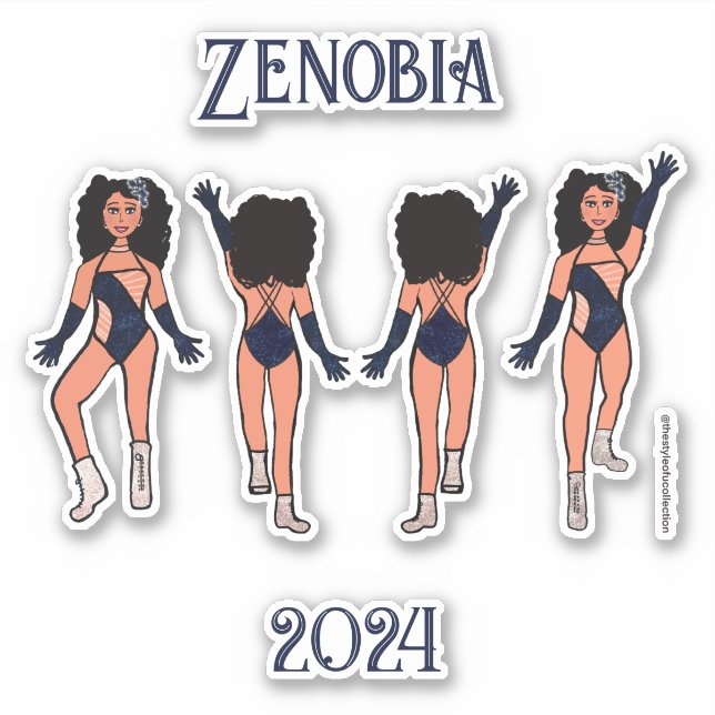 Adesivo Majorette personalizada/Dançarino Stickers Indigo  (Frente)